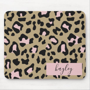 Rosa Leoparden Personalisiert Mousepad