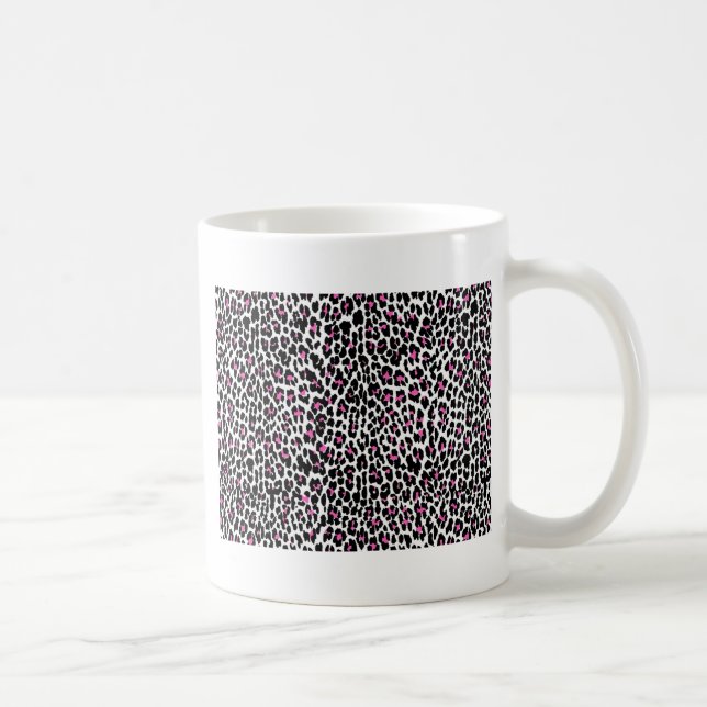 rosa Leopardendruck Kaffeetasse (Rechts)