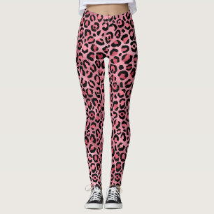 Rosa Leopardenmuster Leggings