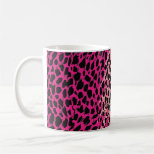 Rosa Leopardenmuster Textilfabricanimal, Backgrob Kaffeetasse
