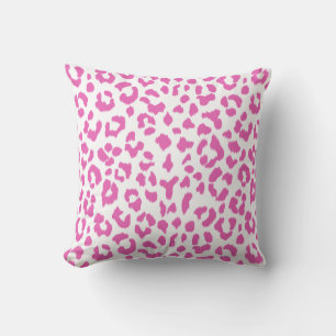 Rosa Leopardenprint mit Monogramm Kissen