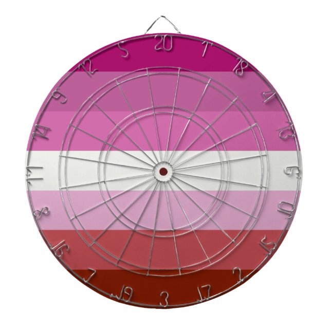 Rosa Lesbische Flagge Dartscheibe (vorne)