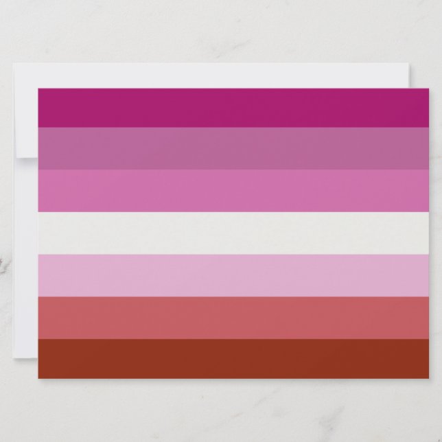 Rosa Lesbische Flagge Karte (Vorderseite)