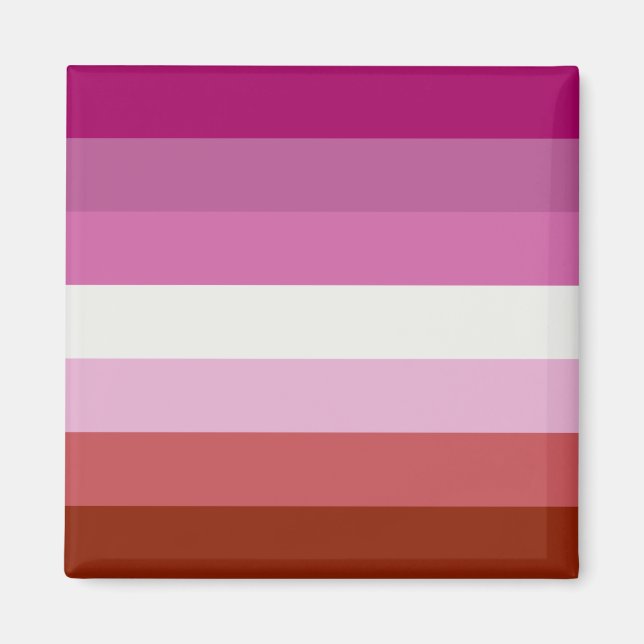 Rosa Lesbische Flagge Magnet (Vorne)