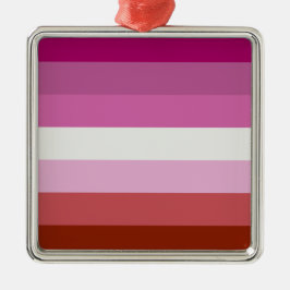 Rosa Lesbische Flagge Ornament Aus Metall