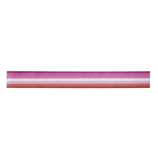 Rosa Lesbische Flagge Satinband (Vorderseite)