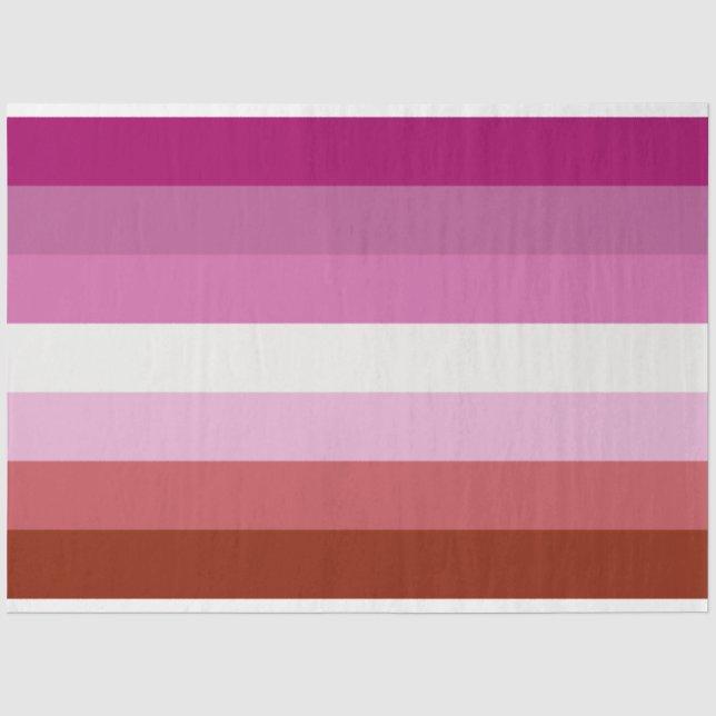Rosa Lesbische Flagge Seidenpapier (Vorderseite)