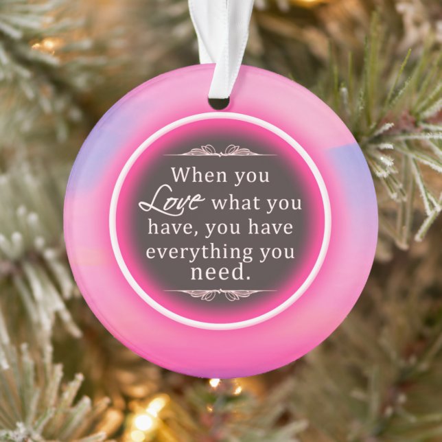 Rosa Leuchtring Weihnachtsschmuck Ornament (Baum)
