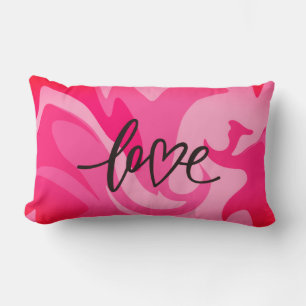 Rosa Liebe Camouflage Druckkopf Kissen
