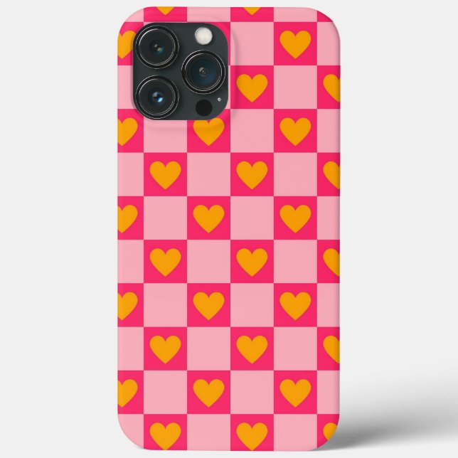 Rosa Liebe des roten Gelbherzes Y2K Muster überprü Case-Mate iPhone Hülle (Rückseite)