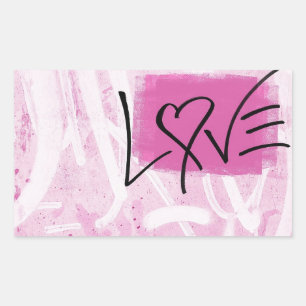Rosa Liebe Graffiti Art Stickers