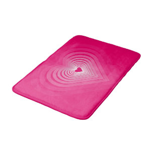 Rosa Liebe Herz Bath Mat Badematte