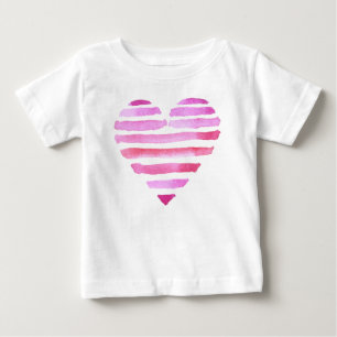 Rosa Liebe Herz für Kinder Baby T-shirt