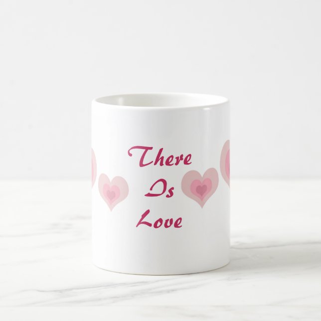 Rosa Liebe Herz Kaffeetasse (Mittel)