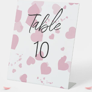 Rosa Liebe Herz Sockelschild