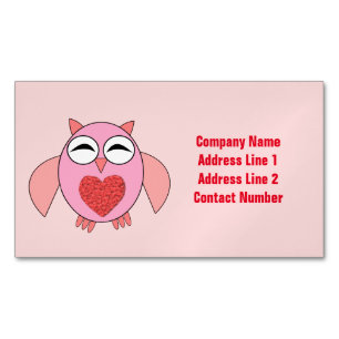 Rosa Liebe Hörschüssel Custom Magnetische Visitenkarte