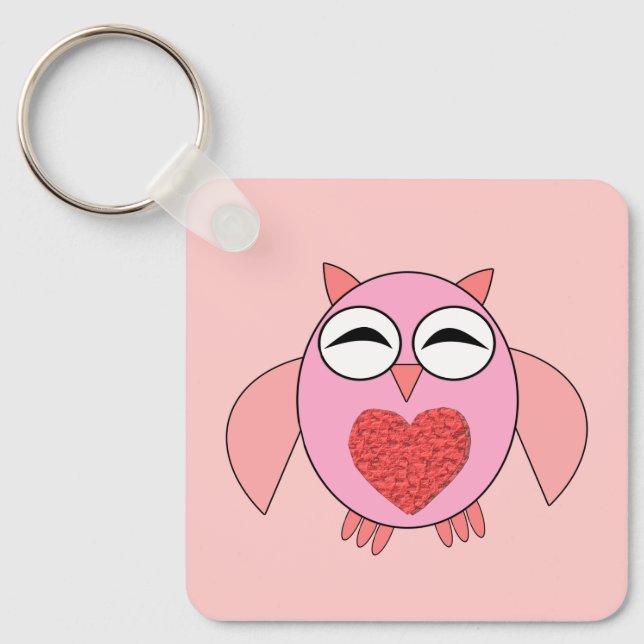 Rosa Liebe Hörschüssel Custom Schlüsselanhänger (Vorderseite)