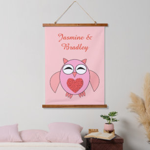 Rosa Liebe Hörschüssel Custom Wandteppich Mit Holzrahmen