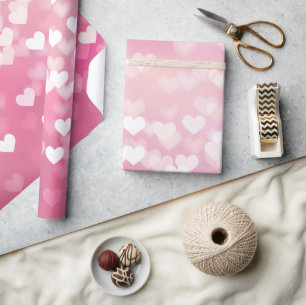 Rosa Liebe Hört Wrapping Paper Geschenkpapier