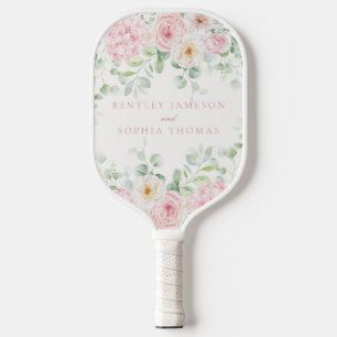 Rosa Liebe in blutblutblutblütendem Hydrangea Gast Pickleball Schläger