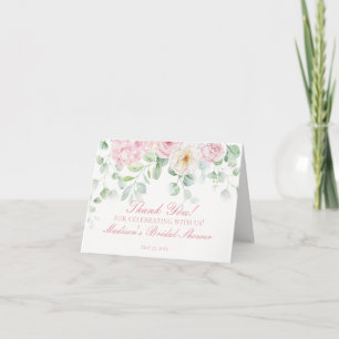 Rosa Liebe in Blüte Floral Hydrangea Dankeskarten Dankeskarte