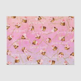 Rosa Liebe ist Süßigkeiten (Design 6 der Pink-Seri Seidenpapier