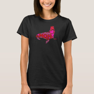 Rosa Liebe Mama Meer Siegel Mama Moth T-Shirt
