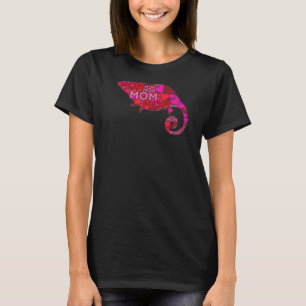 Rosa Liebe Mama Niedlich Chameleon Mama Mothe T-Shirt