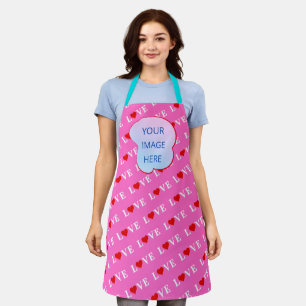 Rosa LIEBE Moderner Chic Schürze