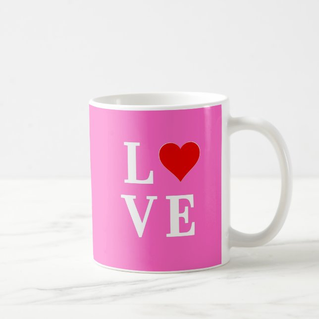 Rosa Liebe Romantisches Elegant Kaffeetasse (Rechts)