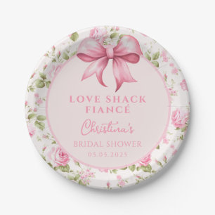 Rosa Liebe Shack Verlobte Brautparty Pappteller