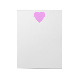 Rosa Liebeherz auf Weiß Notizblock