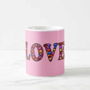 Rosa Liebes-Emoji-Kaffeetasse Kaffeetasse