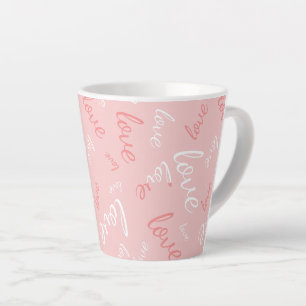 Rosa Liebesschrift Handgeschriebene Typografie Rom Milchtasse