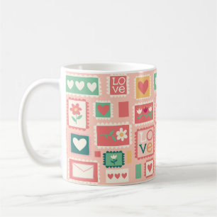 Rosa Liebestempel Blumen Klassische Tasse
