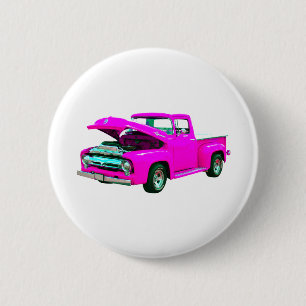 rosa Lieferwagen Button