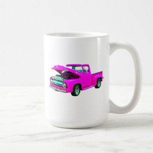 Rosa Lieferwagen Kaffeetasse