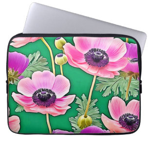 Rosa Lila Anemone Laptopschutzhülle