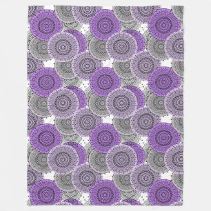Rosa lila arabisches Mandala-Muster im orientalisc Fleecedecke
