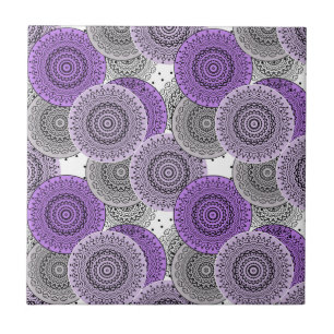Rosa lila arabisches Mandala-Muster im orientalisc Fliese