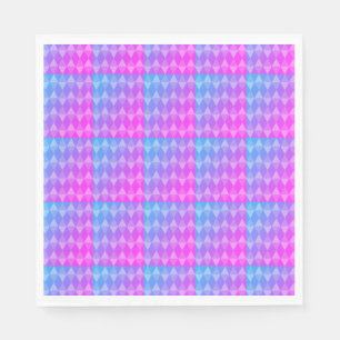 Rosa, Lila, Blau Diamantmuster Serviette