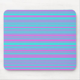 Rosa Lila Blau Streifen Muster Mousepad