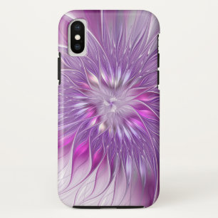 Rosa Lila Blume Leidenschaft Abstraktes Fraktal Ku Case-Mate iPhone Hülle
