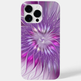 Rosa lila Blumen-Passion-Abstrakte Fraktal-Kunst Case-Mate iPhone 14 Pro Max Hülle