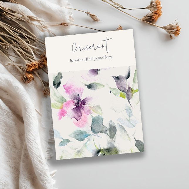 Rosa Lila Blumenzitzer Visitenkarte (Von Creator hochgeladen)