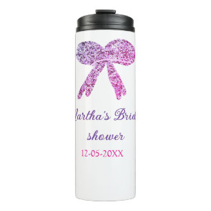Rosa lila Bugfunkel Glitzer Brautparty Thermosbecher
