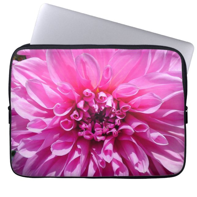 Rosa Lila Dhalia-Blume Laptopschutzhülle (Vorderseite)