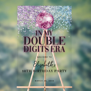 Rosa Lila Diskothek Doppelsterne Geburtstag Willko Acrylschild