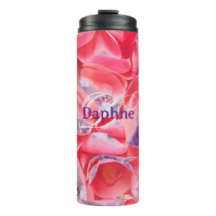 Rosa Lila Elegante Girly Niedlich Monogram Modern Thermosbecher