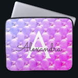 Rosa - Lila elegantes Vintages Monogramm Laptopschutzhülle<br><div class="desc">Rosa und Lila Ombre Elegant,  Vintag Girly Monogram Case. Dieser Fall kann so angepasst werden,  dass er Ihren Anfangs- und Vornamen enthält.</div>